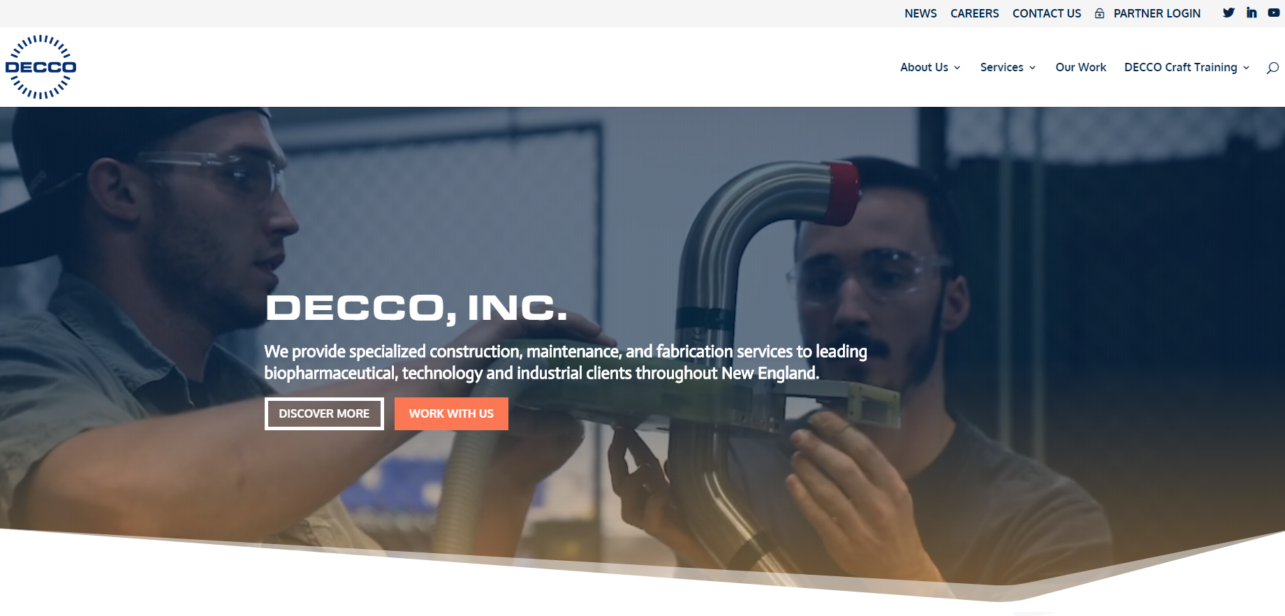 DECCO New Website Snapshot