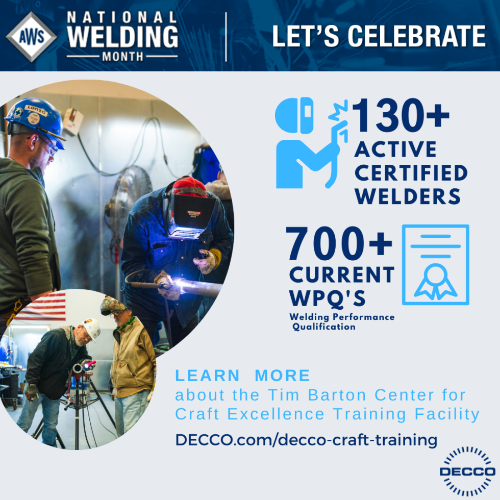DECCO Celebrates National Welding Month DECCO