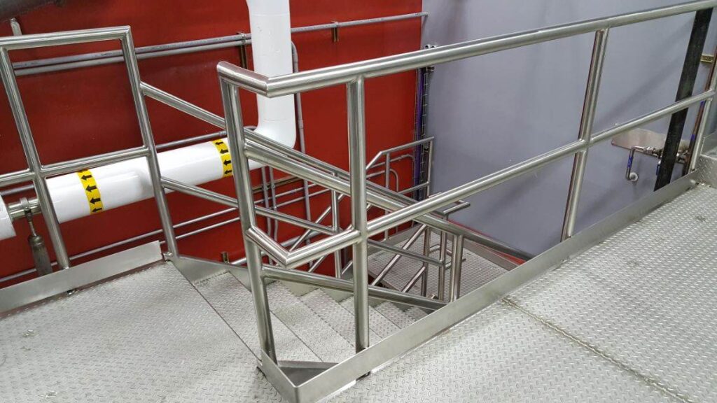 DECCO CUSP Mechanical Polishing and Electropolishing Services Railing